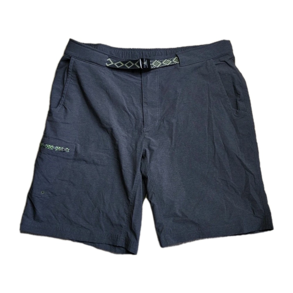 Columbia Shorts Creek to Peak Gray Belt Pockets Omni Shade Mens 40x10 Hiking